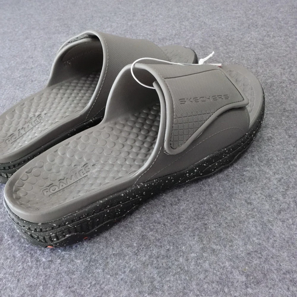 Skechers Foamies Mens Dark Taupe Lightweight Molded Comfort Slides 243092/DKTP